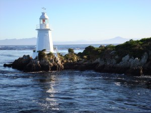 The lighthouse at Hell's Gate, entrance to Macquarie Harbour