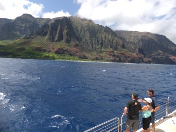 Spellbound by the scenery. Napali Coast, Kauai..