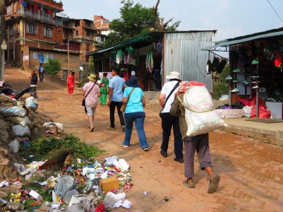 Welcome to Nepal. The streets of Bhaktapur.