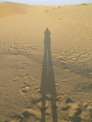 Shadow on the sand dunes