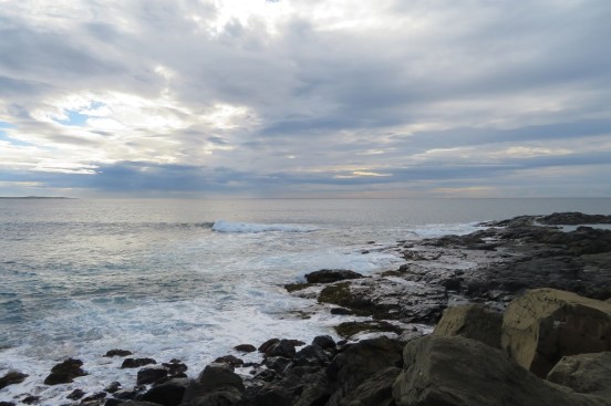 Sea rocks and clouds in Kiama