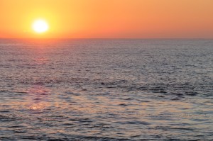 Sunrise over the water at Tuncurry