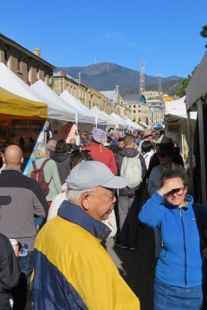 Crowds at the Salamanca Market Hobart