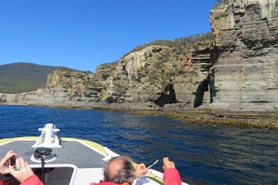 Rock formations along the Tasmanian coastline