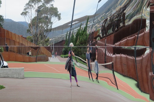 Mirrored humans at Mona Hobart Tasmania