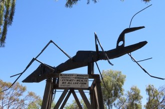 Pro Hart sculpture in Broken Hill park