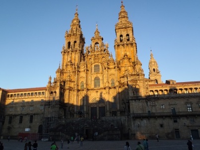 Sunset on the Cathedral in Santiago de Compostela