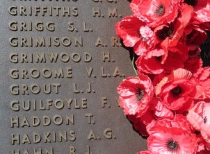 The Roll of Honour at the Australian War Memorial with thousands of red poppies