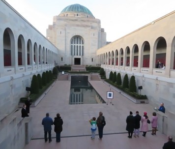 Laying wreaths at the Australian War Memorial