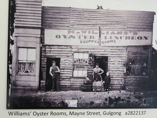 Old sepia photo of early gold rush days in Gulgong