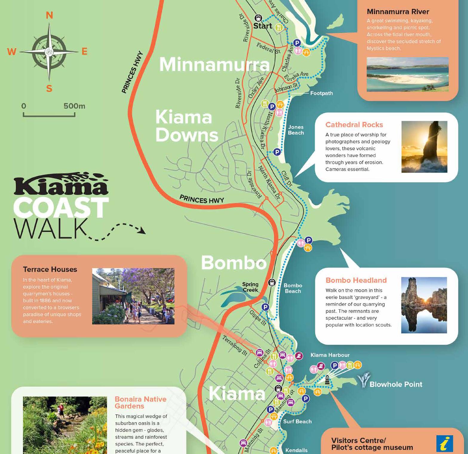 Day 1 Map - Kiama Coast Walk