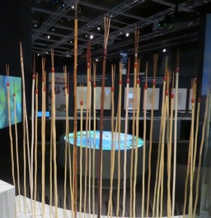 Aboriginal spears at the Endeavour Exhibition, National Museum Canberra