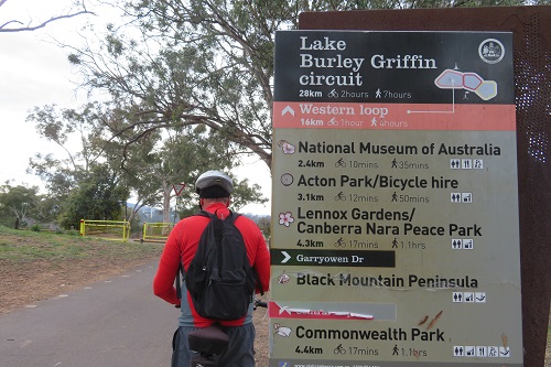 Signage around Lake Burley Griffin