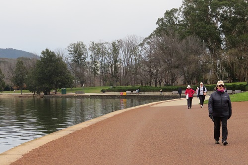 Walkers on the Central Loop of Lake Burley Griffin