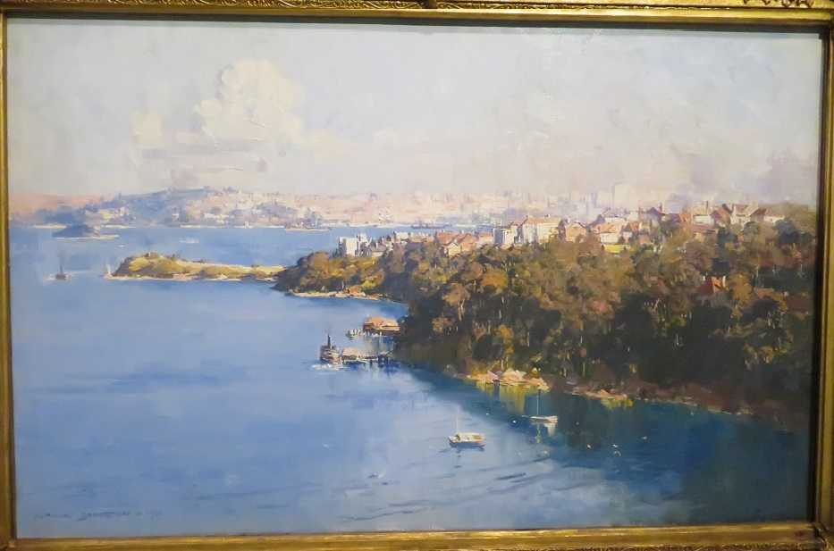 Arthur Streeton - The harbour from Mosman - 1926