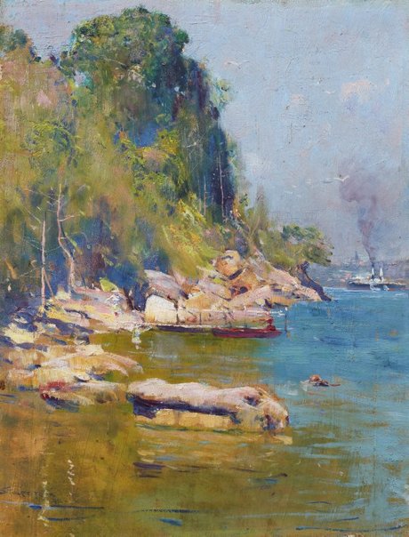 Arthur Streeton's painting of Sirius Cove