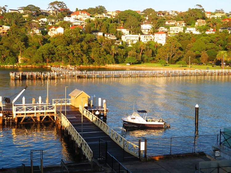 Looking over Chowder Bay and old Submarine Depot