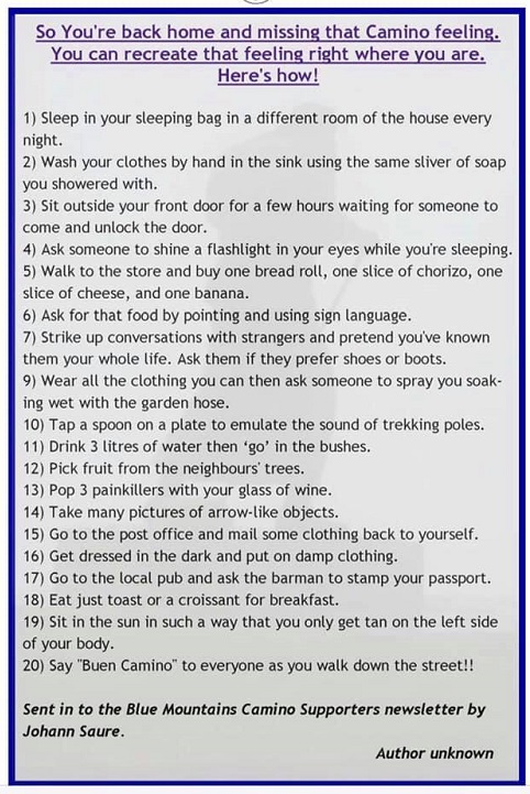 Signs of a camino addiction