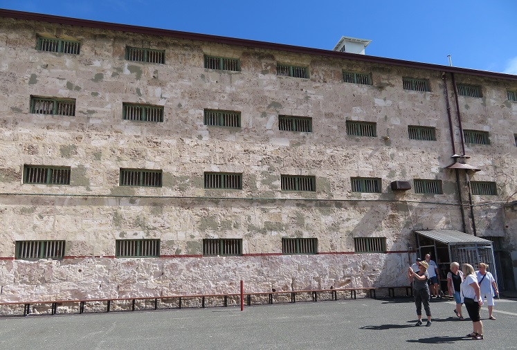 Imposing walls at Fremantle Prison