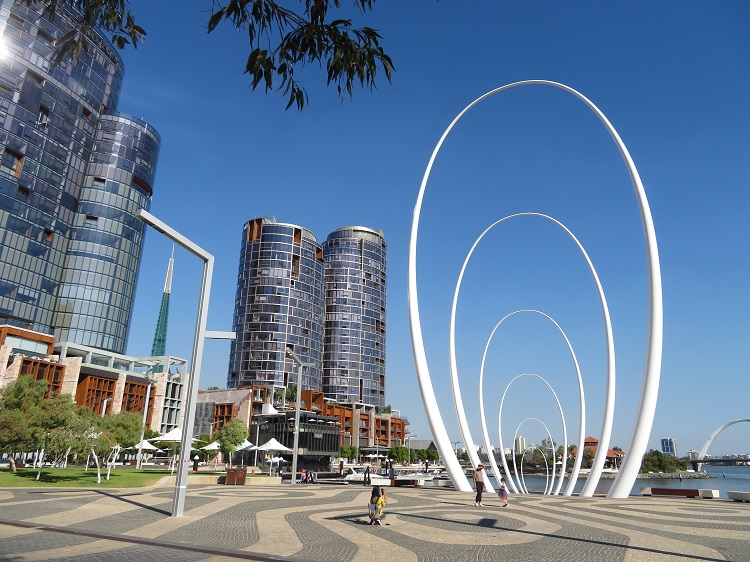 The Elizabeth Quay area in Perth