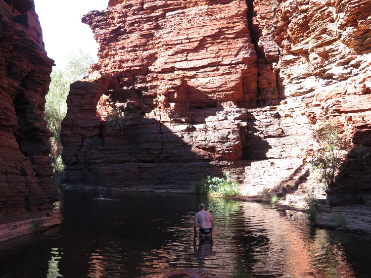 Rock Arch pool at Kalamina Gorge, Karijini National Park Western Australia