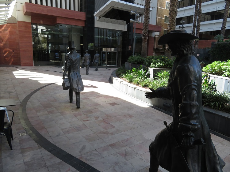 Footsteps in Time Bronze Sculpture in Perth CBD