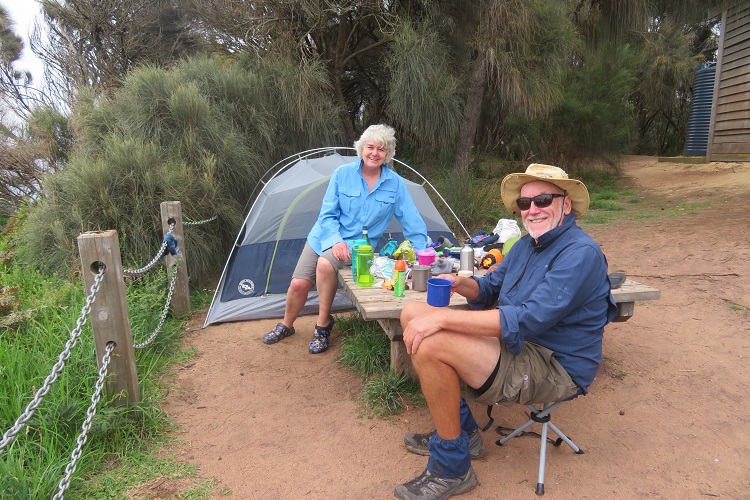 Fine dining at Johanna Beach, Great Ocean Walk Victoria