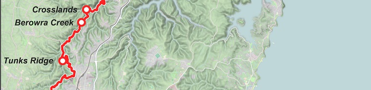 Map of Day 3 on the Great North Walk