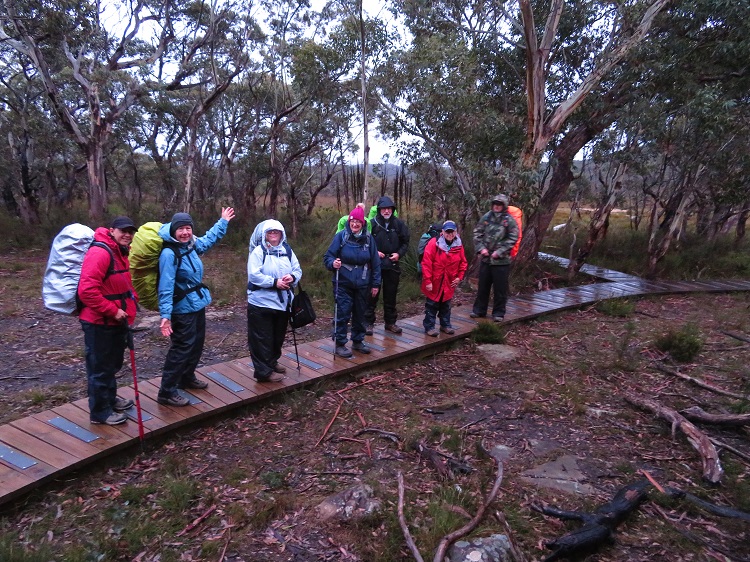 Hiking in the wet on the Three Capes Track, Tasmania