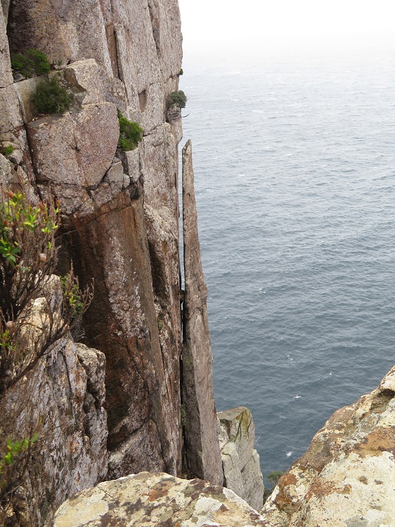 Misty views on Cape Hauy, Three Capes Track, Tasmania