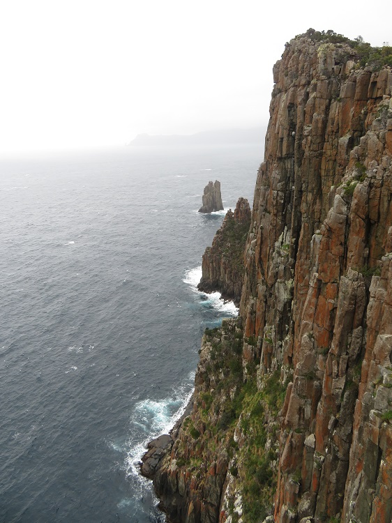 Misty views on Cape Hauy, Three Capes Track, Tasmania