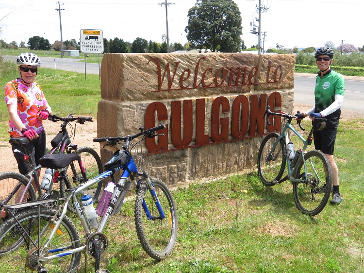 Arriving in Gulgong on the Central West Cycle Trail