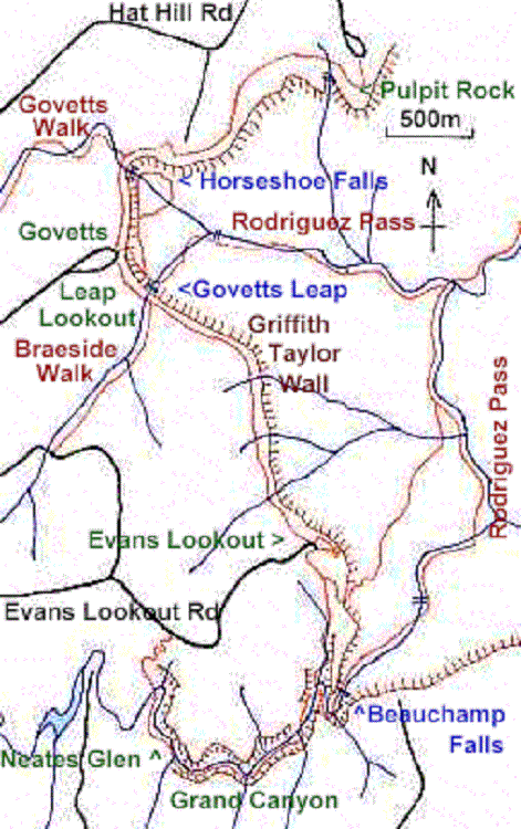 Map of the Grand Canyon Track