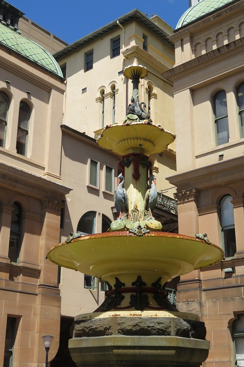 Robert Brough Memorial Fountain in the northern courtyard of Sydney Hospital