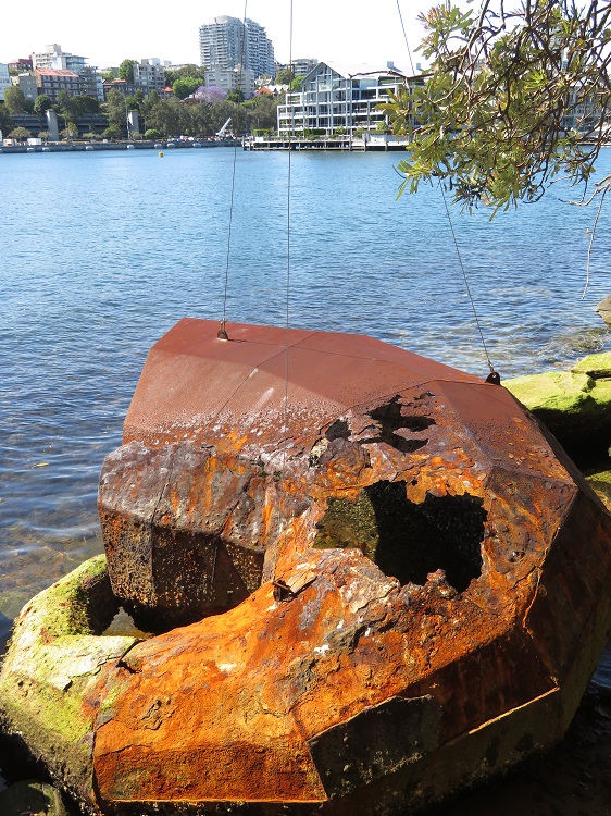 Marine sculpture on the edge of the Woolloomooloo Bay