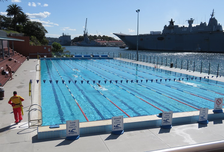 Andrew 'Boy' Charlton Pool on the edge of the Woolloomooloo Bay