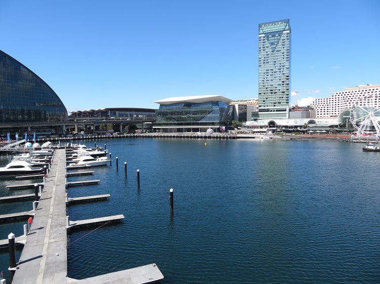 Views over Darling Harbour from Pyrmont Bridge