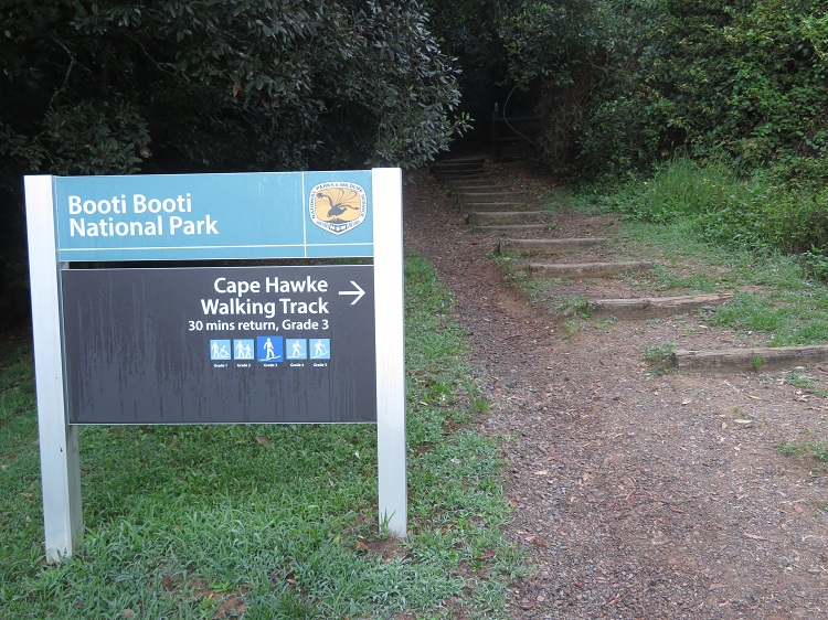 The Cape Hawke Lookout path near Forster, NSW