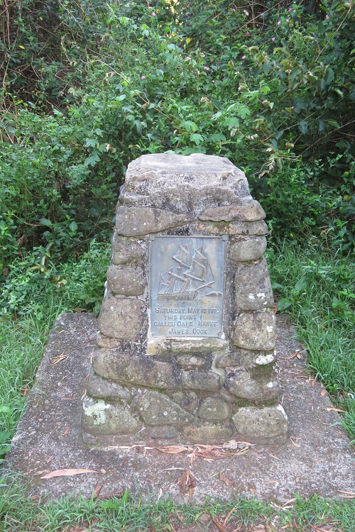 The bronze plaque at the Cape Hawke Lookout near Forster, NSW