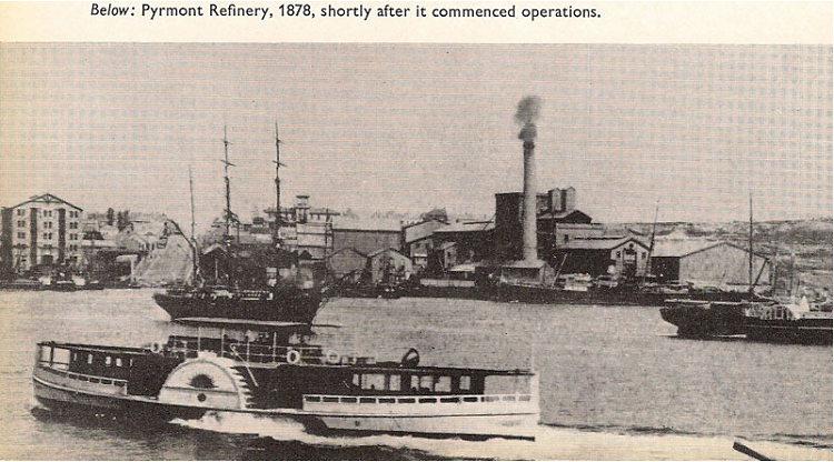 CSR Refinery in Pyrmont, 1878. Source: Pyrmonthistory.net.au