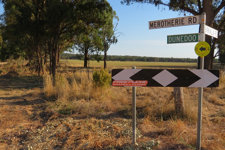 An example of waymarking - just North of Gulgong