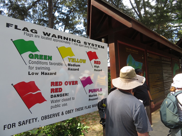 Warning signs at Manukan Island, Sabah