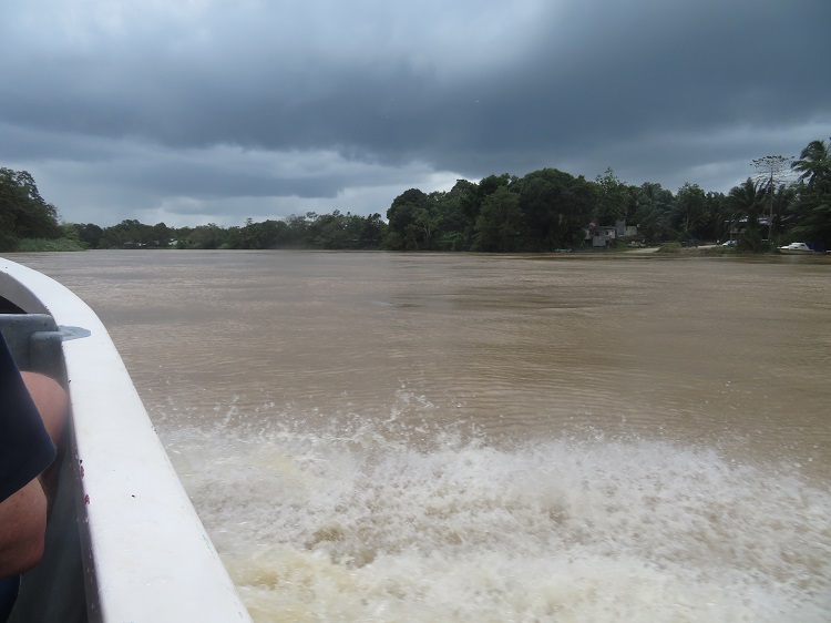 On a boat on Kinabatangan River, Sabah