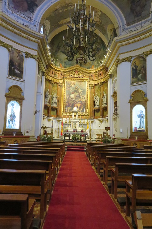 The opulent inside of the Church - the starting point for the Camino Madrid