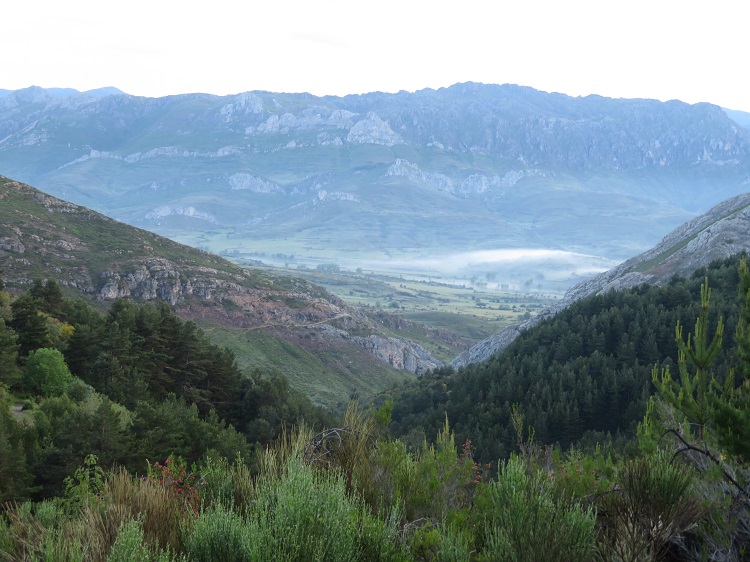 Getting up high on the Camino San Salvador, Spain