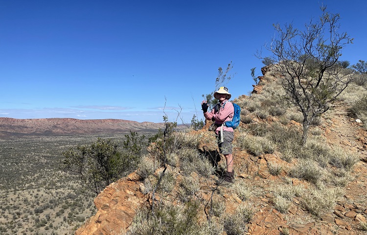 Admiring the view on the Larapinta Trail