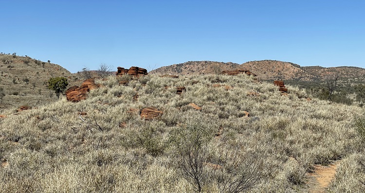 Piles of rocks near Simpsons Gap, Central Australia
