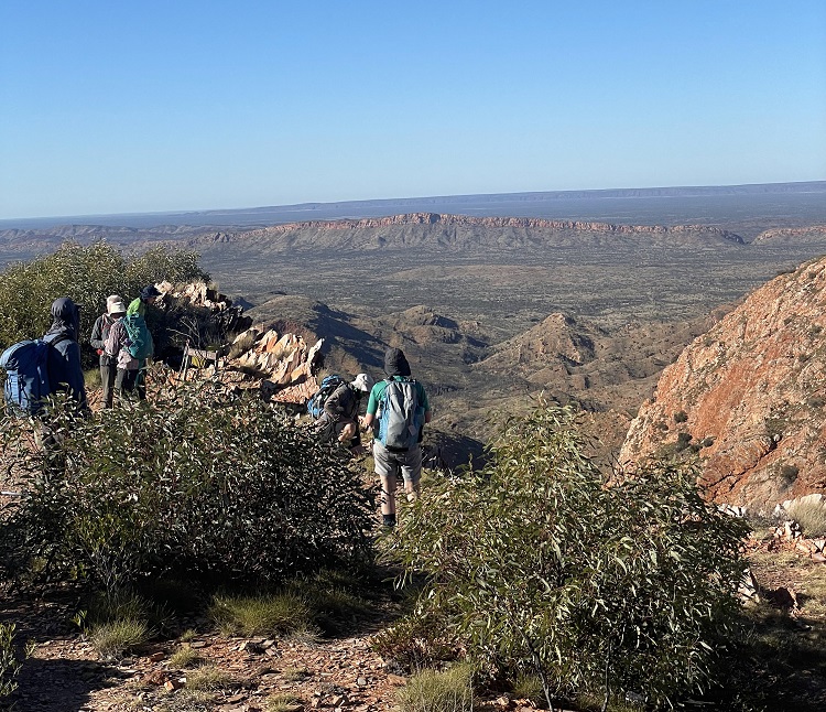 Way up high on the Larapinta Trail