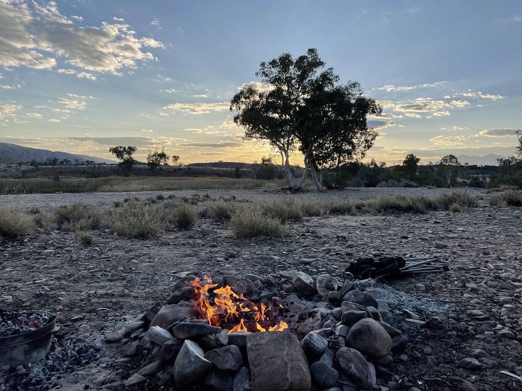 On the banks of the Finke River, Central Australia