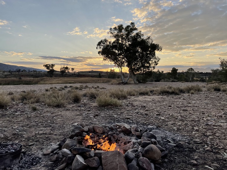 On the banks of the Finke River, Central Australia